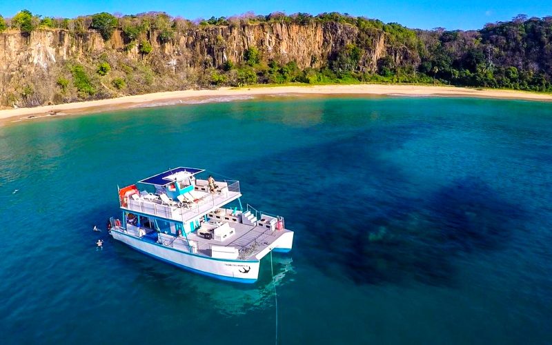 catamarã com almoço fernando de noronha